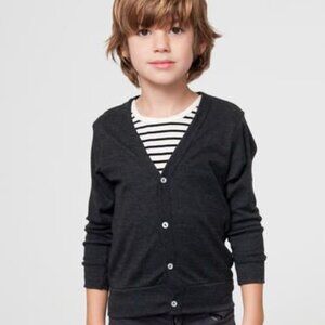 American Apparel Kids Cotton Cardigan Dark Grey